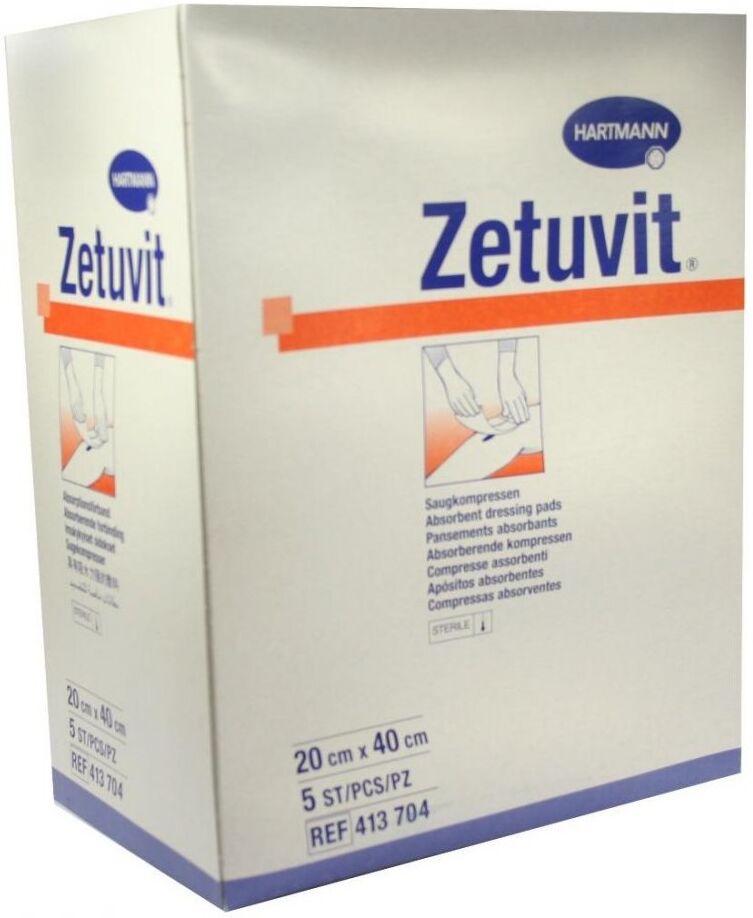 Zetuvit Saugkompressen steril 20x40 cm 5stk