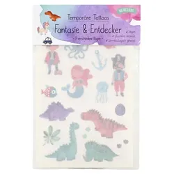 Mal mich bunt Kinder-Tattoos Fantasie