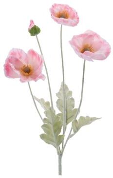 Melrose International Poppy Floral Spray (Set of 6)
