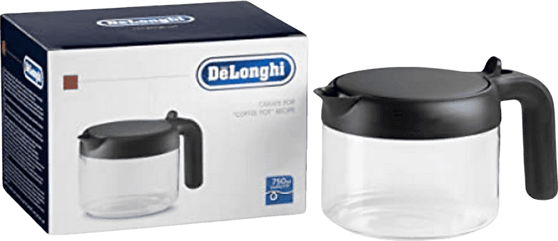DE LONGHI Jarra de cristal - De'Longhi DLSC021, Para 6 tazas café, Transparente/Negro