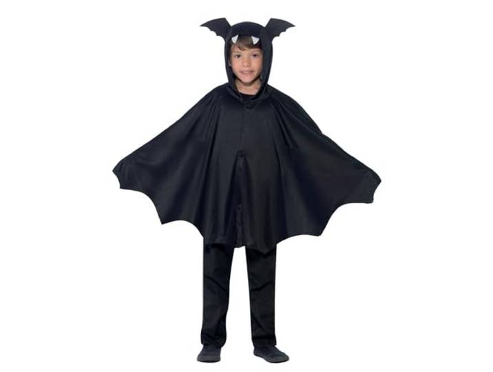 Fancy Dress Child Bat Cape Black SM