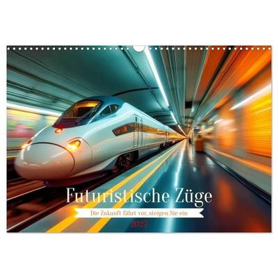 Futuristische Züge (Wandkalender 2027 DIN A3 quer), CALVENDO Monatskalender
