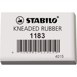 Stabilo Knetgummi Kneaded Rubber 1183, knetbarer Radierer, weich, weiß