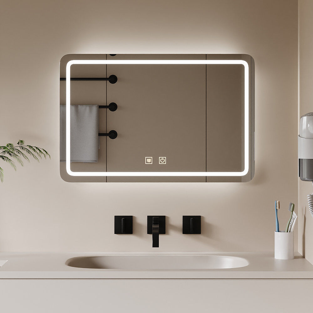 Metro Rectangle Wall Mirror 4cm H X 60cm W X 40cm D