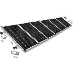 Befestigungskit mit Stockschrauben für Schrägdachmontage 6 Solarpanels Rahmenhöhe 35mm