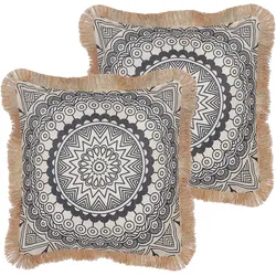 DEKOKISSEN 2er-Set Beige 45/7 cm Agrimony