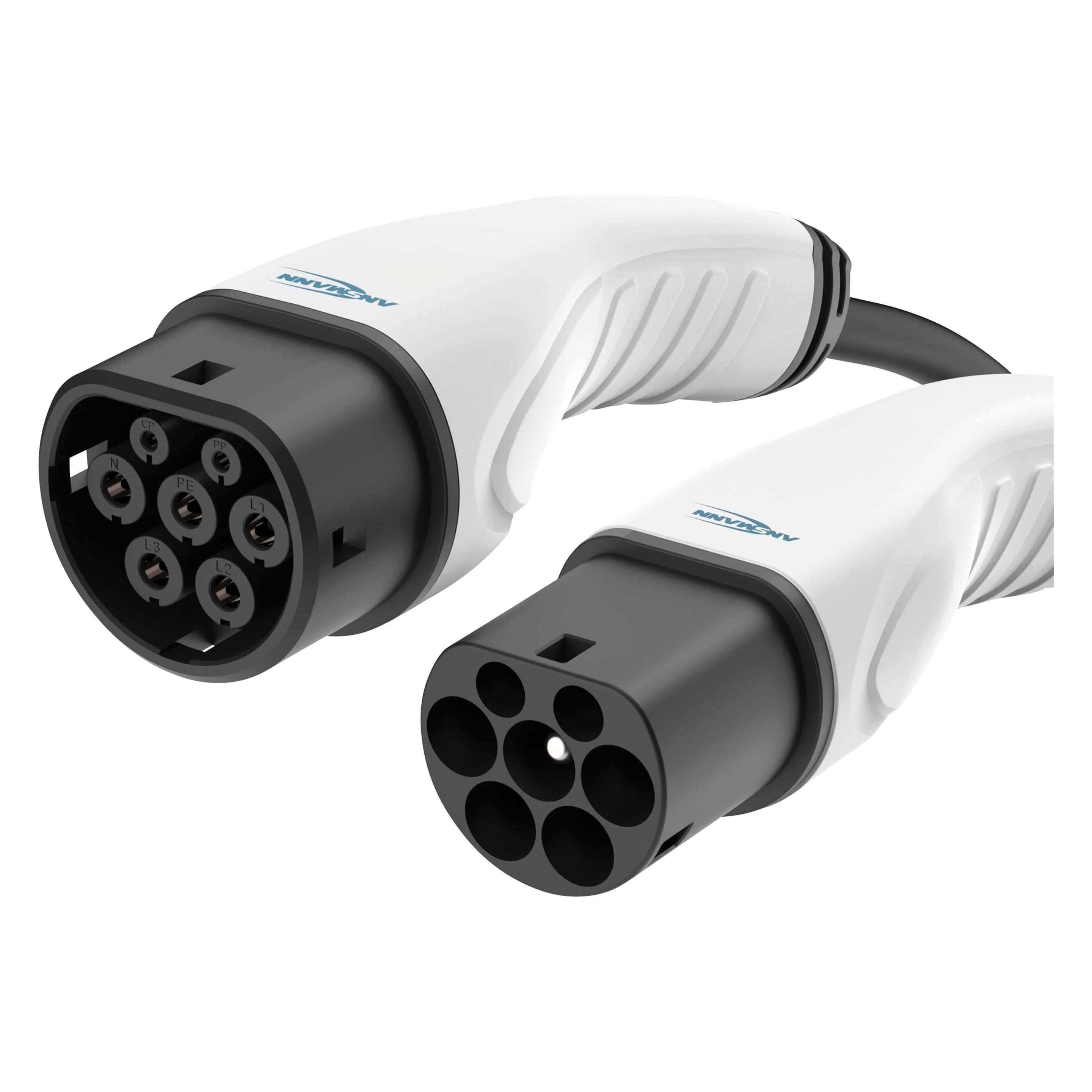 Ansmann 1900-0120 Autoladekabel 22kW Typ2 7,5m (Typ 2, 22 kW, 32 A, 7.50 m) (1900-0120)