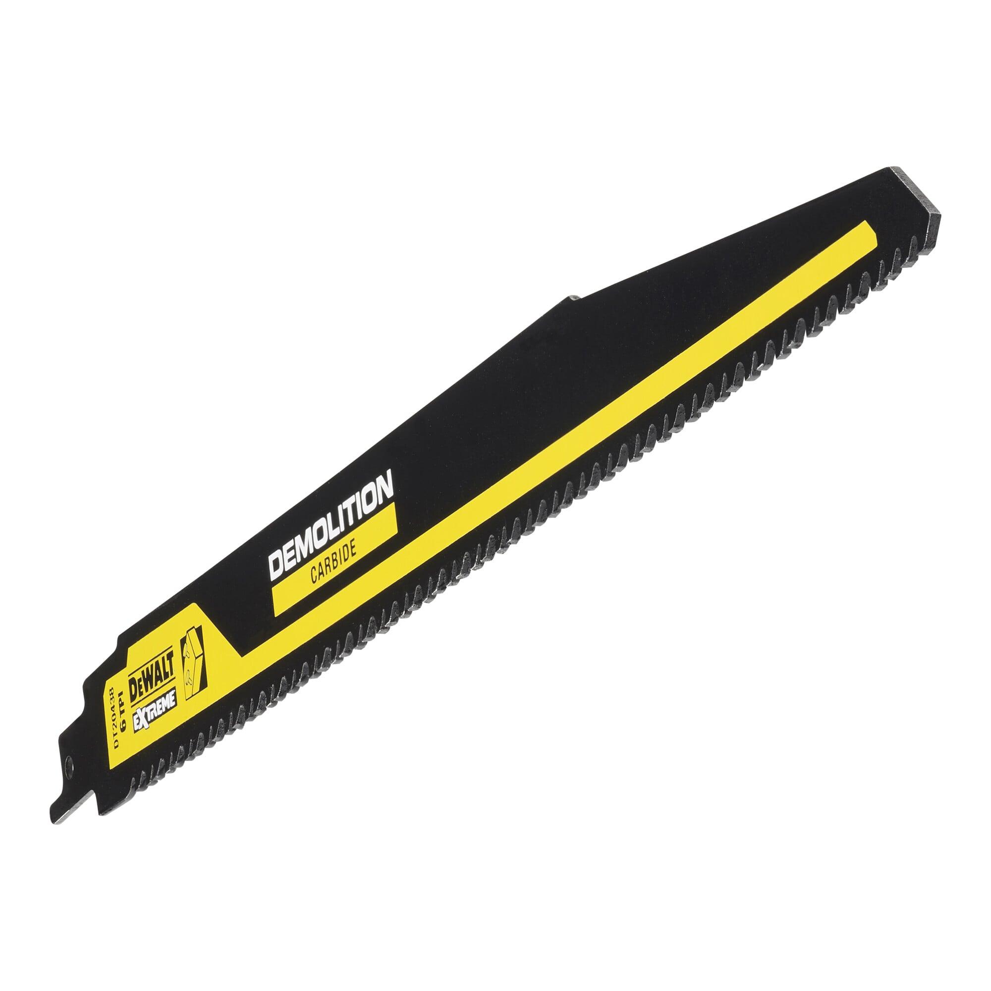 DEWALT Carbide Säbelsägeblatt für nageldurchsetztes Holz (Demolition) 305 mm 6TPI (DT20438-QZ)
