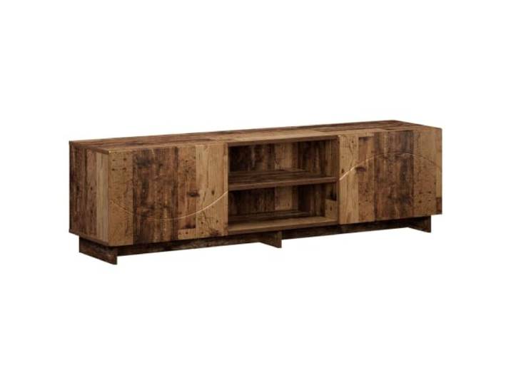 Favemtsl TV-Board 140x34,5x40 cm Fernsehtisch Altholz Holzwerkstoff Zweitüriges Lowboard im Altholz-Look bietet blickdichten Stauraum für Ihr Wohnzimmer oder Gästezimmer.