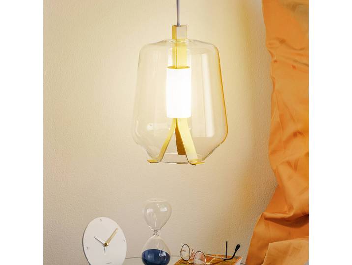 Prandina Glas Hängelampe Luisa S1 dimm, dimmbar, klar / transparent, für Wohn- / Esszimmer, Glas, Modern, Pendelleuchte