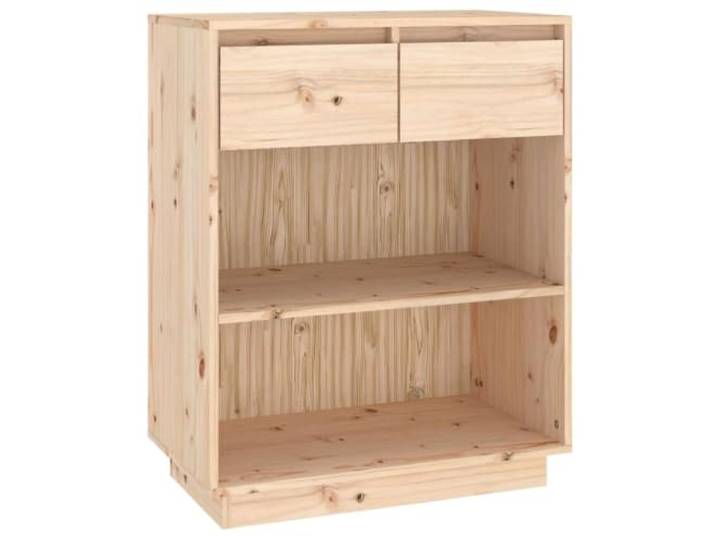 Fisinber Beistellschrank 60x34x75 cm Massivholz Kiefer Kommode Naturholz Kommode mit Schubladen und Fächern für Ordnung im Schlafzimmer, Wohnzimmer oder Flur.