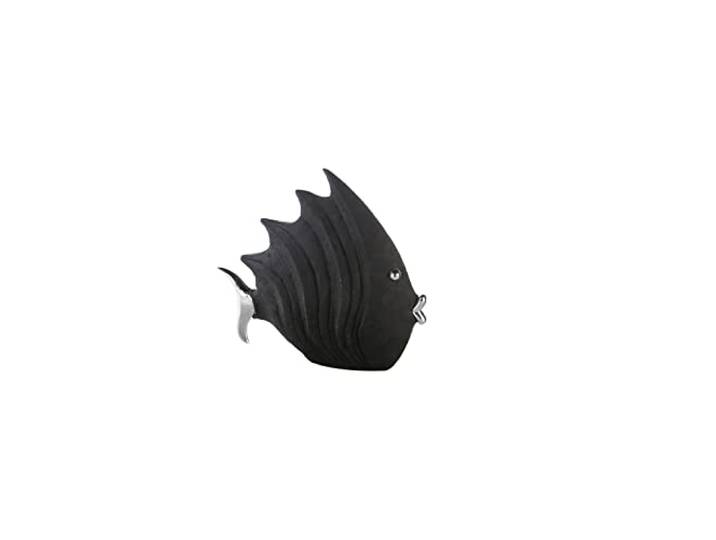 Casablanca Deko Figur -Fisch schwarz - Polyresin - Höhe 33 cm - Länge 36 cm