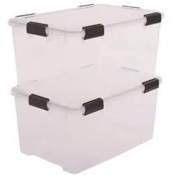 IRIS S.A. 2er-Set Water Proof Boxen »AT-L SET OF 2« transparent, 39x29x59 cm