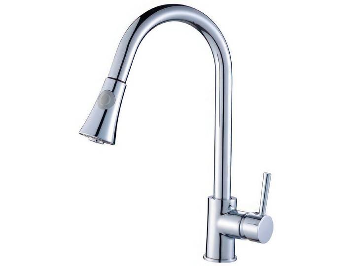 KOLMAN Küchenarmatur DARU Wasserhahn Mischbatterie für Küche in Silber