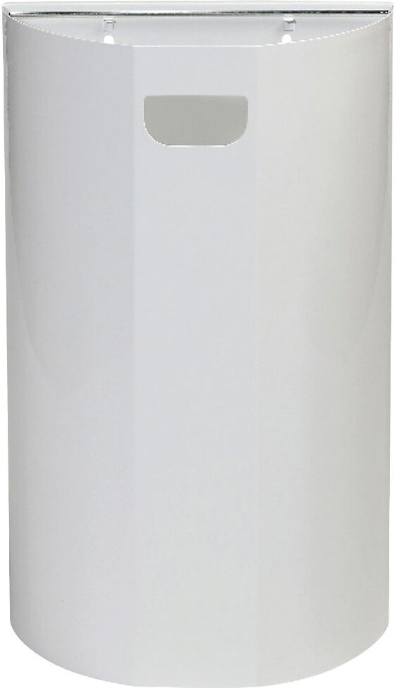 Wandabfallbehälter, halb-rund, Stahl, weiß, 40 l, HxB 660 x 400 mm Probbax