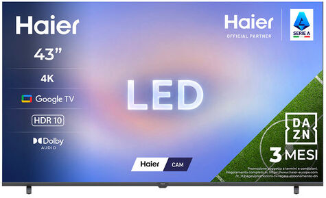 HAIER K85 Series Smart TV LED 43'' H43K85GUX, 4K UHD, Google TV, AI Picture Quality, HDR10, Dolby Audio, DBX-TV, MEMC, HDMI 2.1 x4