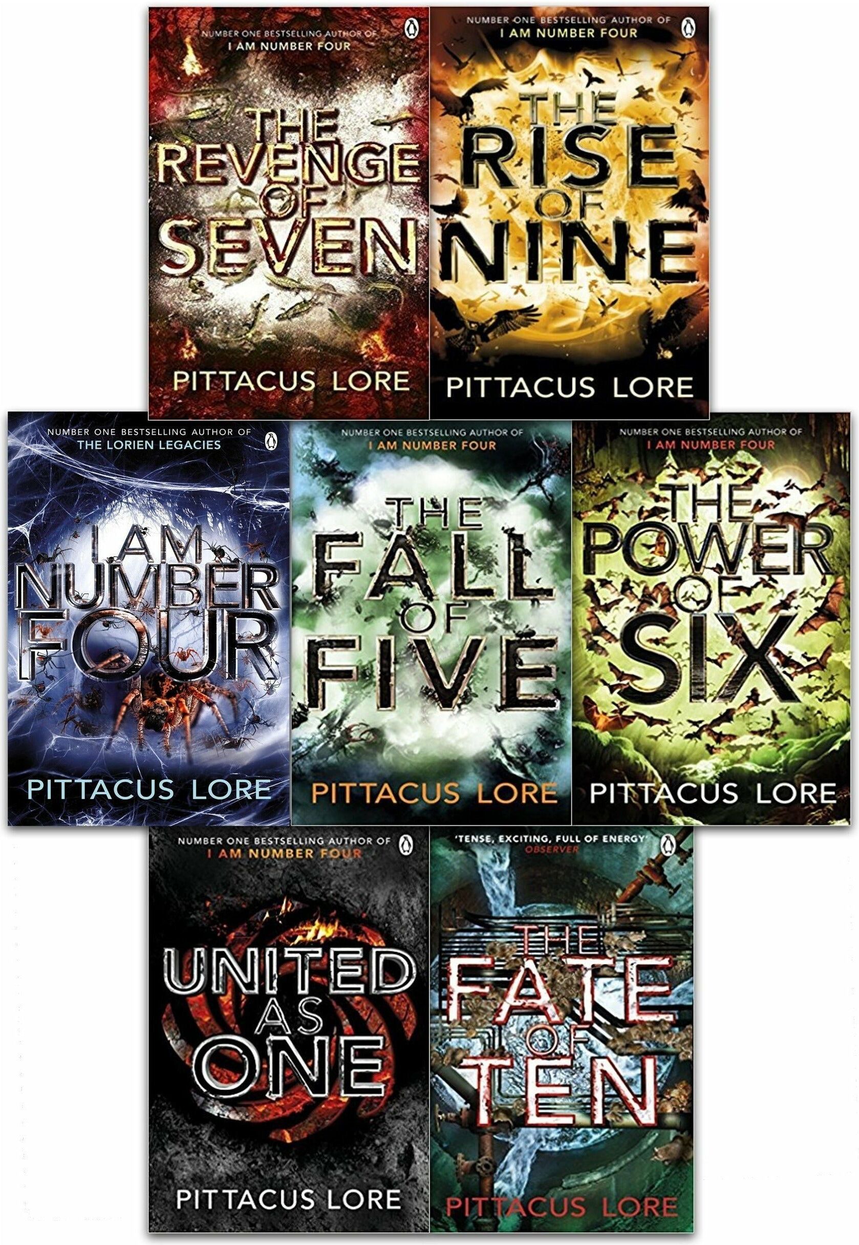 Penguin Pittacus Lore Collection Lorien Legacies Series 7 Books Set I Am Number Four Power Of Six Rise Of ..