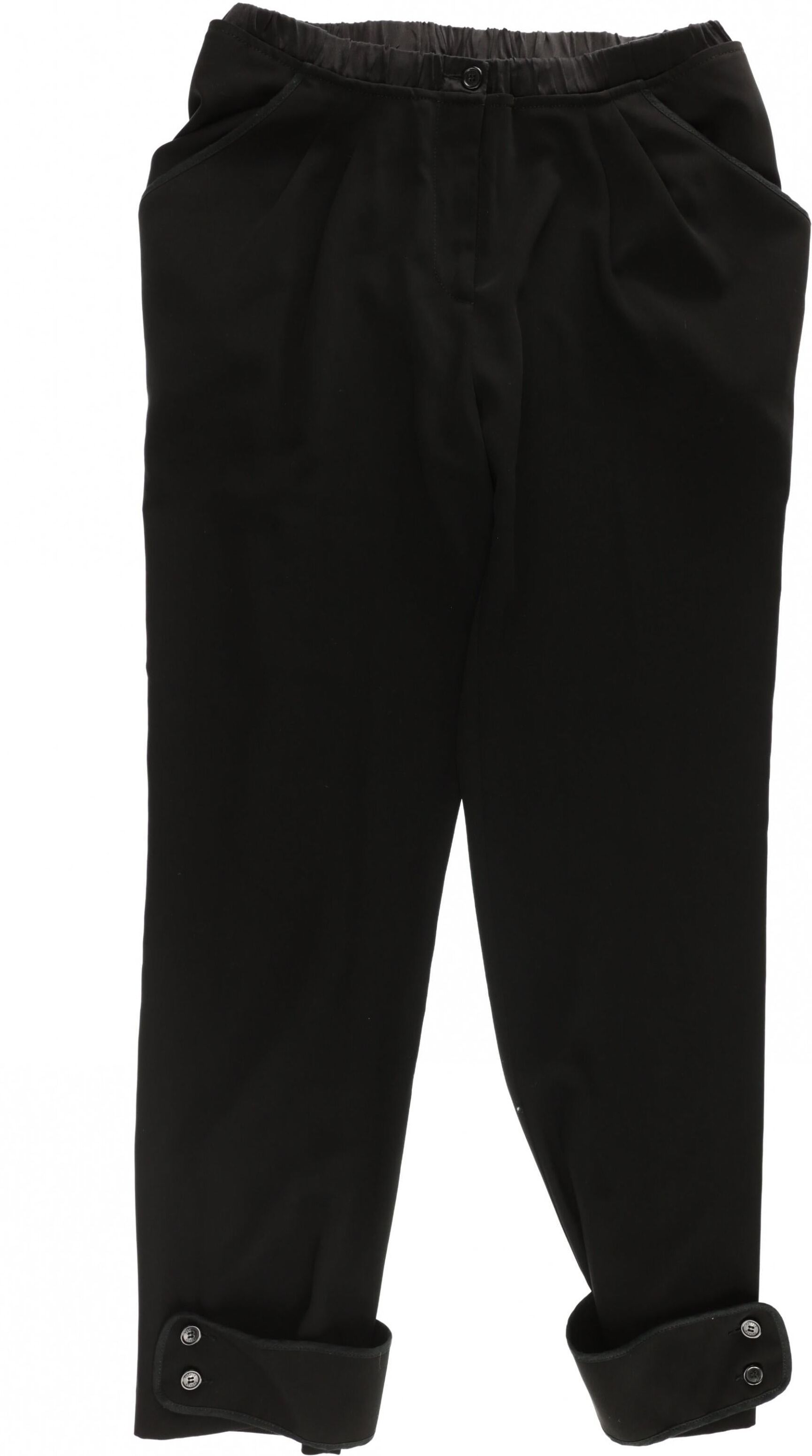 Fairly Damen Stoffhose, Schwarz, Gr. EU 36 (IT 42), Synthetik - Second Hand