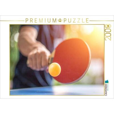 CALVENDO Puzzle Alles beginnt mit dem Aufschlag - Tischtennis | 2000 Teile Lege-Größe 90x67cm Foto-Puzzle für glückliche Stunden