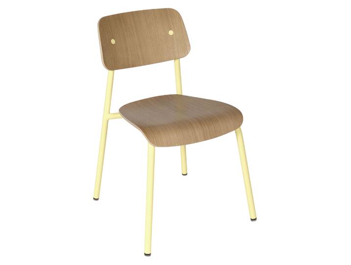 Stuhl, Eichenholz, Aluminiumgestell, 51,7×53,5×80,5 cm, Klassisch/Modern, Fermob