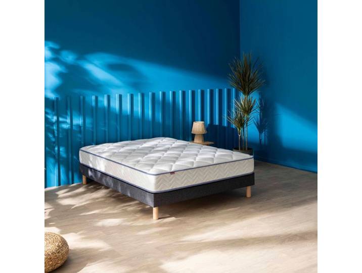 Matelas ressorts ensachés + mousse mémoire Merinos SWEETY 90x190