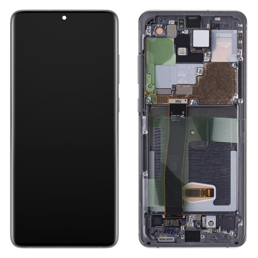 Samsung Display Unit für Galaxy S20 Ultra 5G G988 / S20 Ultra G988, w/o Camera, Grau (Display) (58267719)