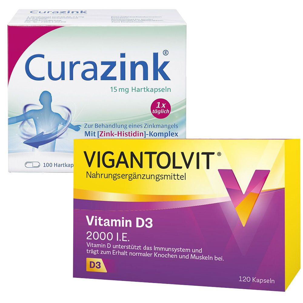 Vigantolvit Vitamin D3 2000 I.e. + Curazink Set 1 St