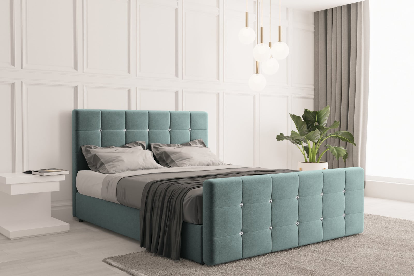 Kaiser boxspringbed ROMA Mintz met bedopslag en topmatras H3, 160 x 200 cm