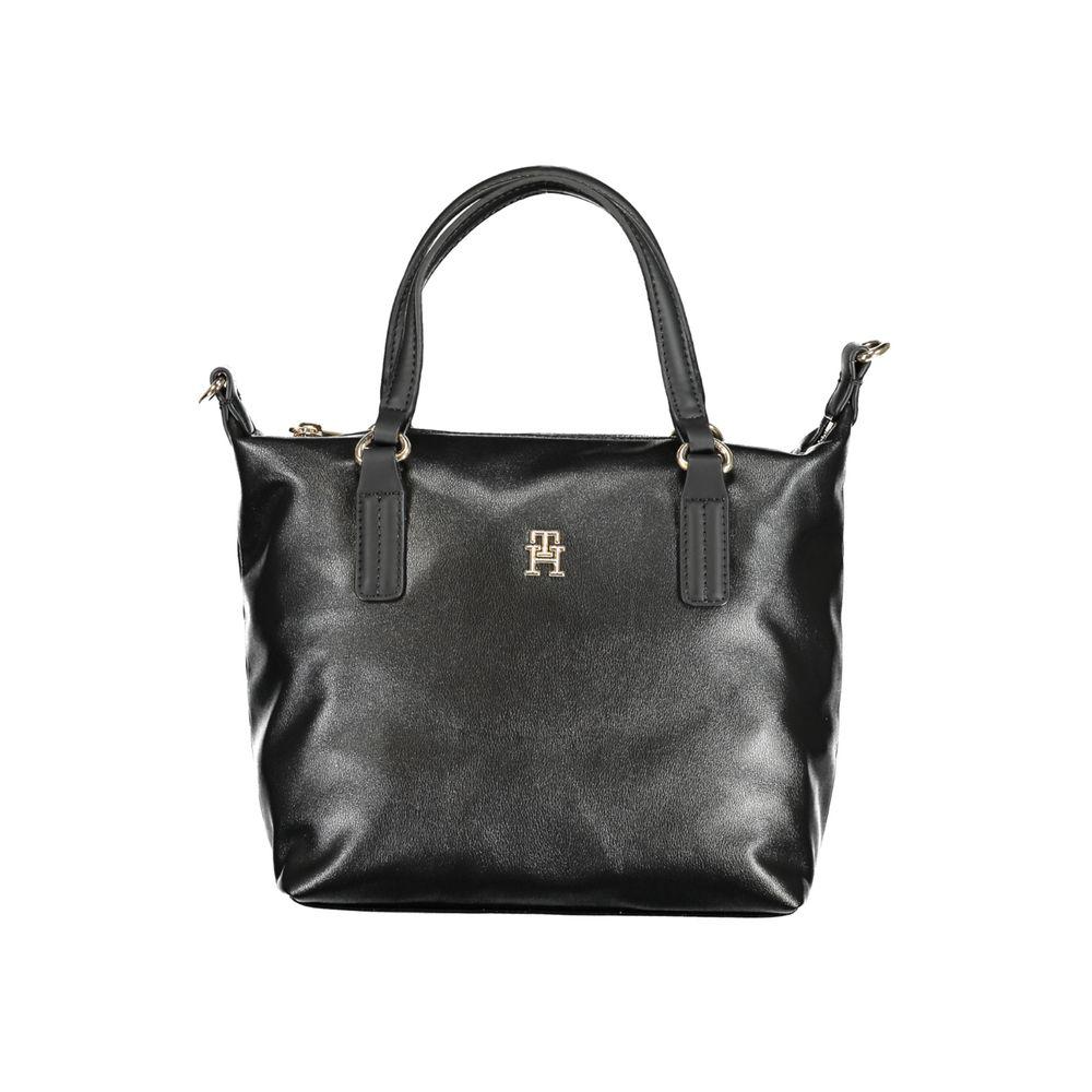 Julia Kleine Tasche Schwarze Nylon-Handtasche