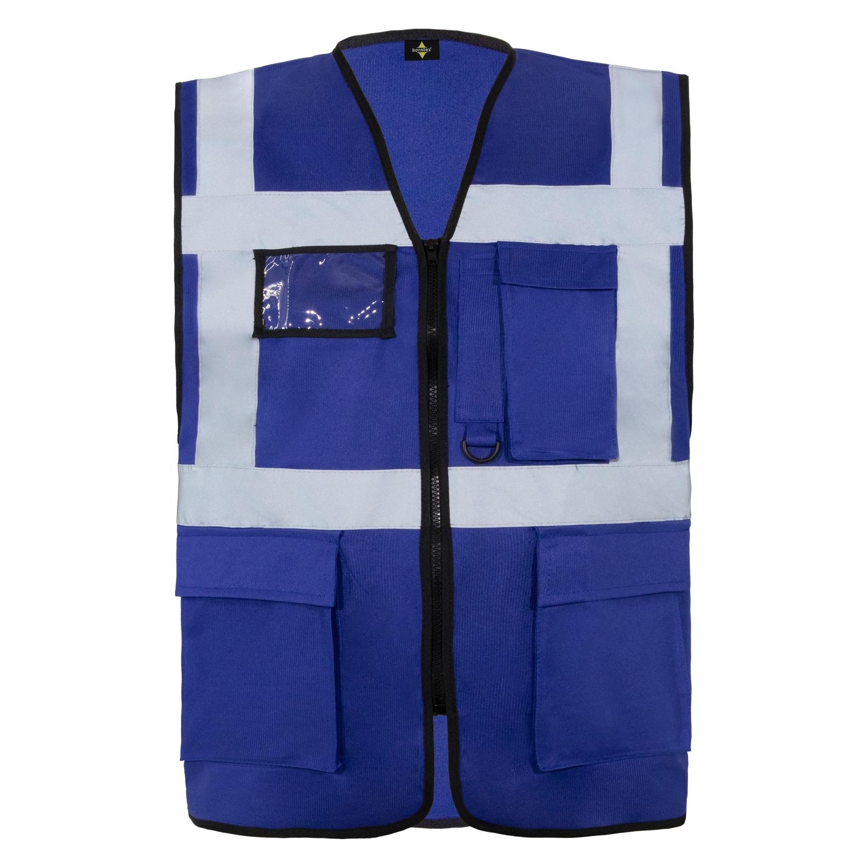 Korntex Warnweste Multifunktional Hamburg Königsblau mit 360° Sicherheit 4XL EN ISO 17353 KXCMF (4XL) (KXCMFRB4XL)