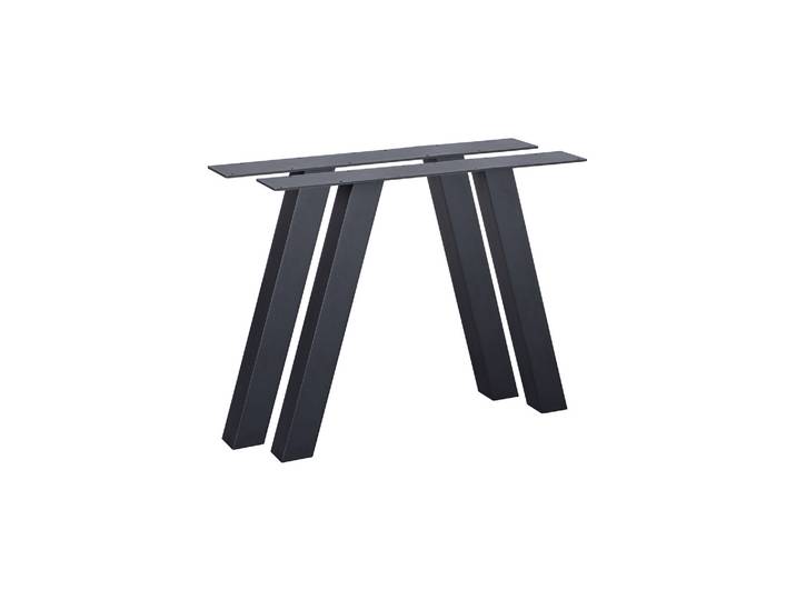 Pieds de table de jardin forme A métal noir Tablo