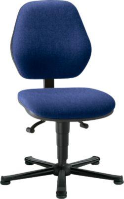Laborstuhl Basic, Stoffpolster, Duotec blau