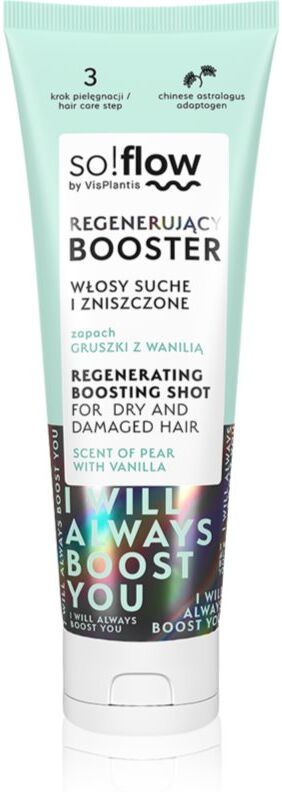 so!flow Dry and Damaged Hair Regenerating Boosting Shot sérum régénérant pour cheveux secs et abîmés 75 ml