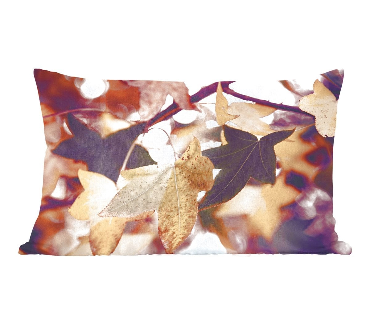 PillowMonkey Sierkussen met Esdoorn Bladeren Motief - 50 x 30 cm