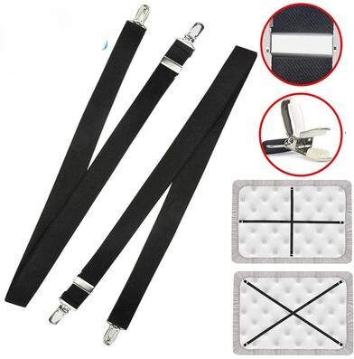 Multicon Wholesale Hub Adjustable Bed Sheet Straps, Suspenders Belt, Fitted Sheet Fasteners, Elastic Gripper Clips For Bed, Mattress Pads Adjustable Bed Sheet Straps, Suspenders Belt, Fitted Sheet Fasteners, Elastic Gripper Clips For Bed, Mattress Pads