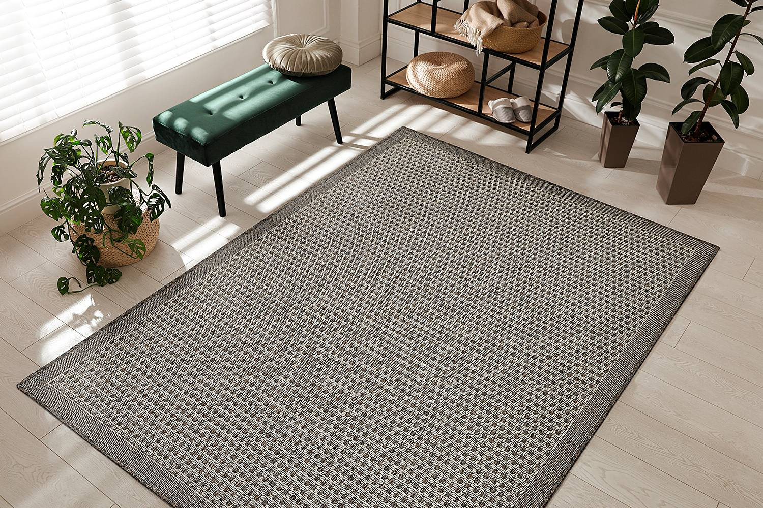 home24 Savannah In- & outdoorvloerkleed, bruin, 200 x 285 cm