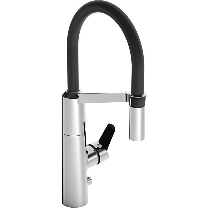 Hansa Hansafit Spültisch-Elektronik-Armatur 65292203 Ausziehbrause, 2-strahlig, schwenkbar, Ausladung 200 mm, chrom