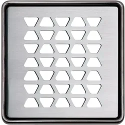 Schlüter Systems KERDI-DRAIN-RRE Rost-Rahmen-Set inkl. Geruchsverschluss Design 2 Trapezoid Edelstahl EB - Edelstahl gebürstet