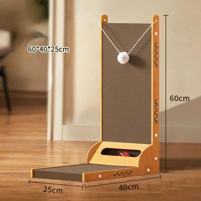 Inspired Living Detachable Wooden Cat Scratcher Post For Indoor Cats 3