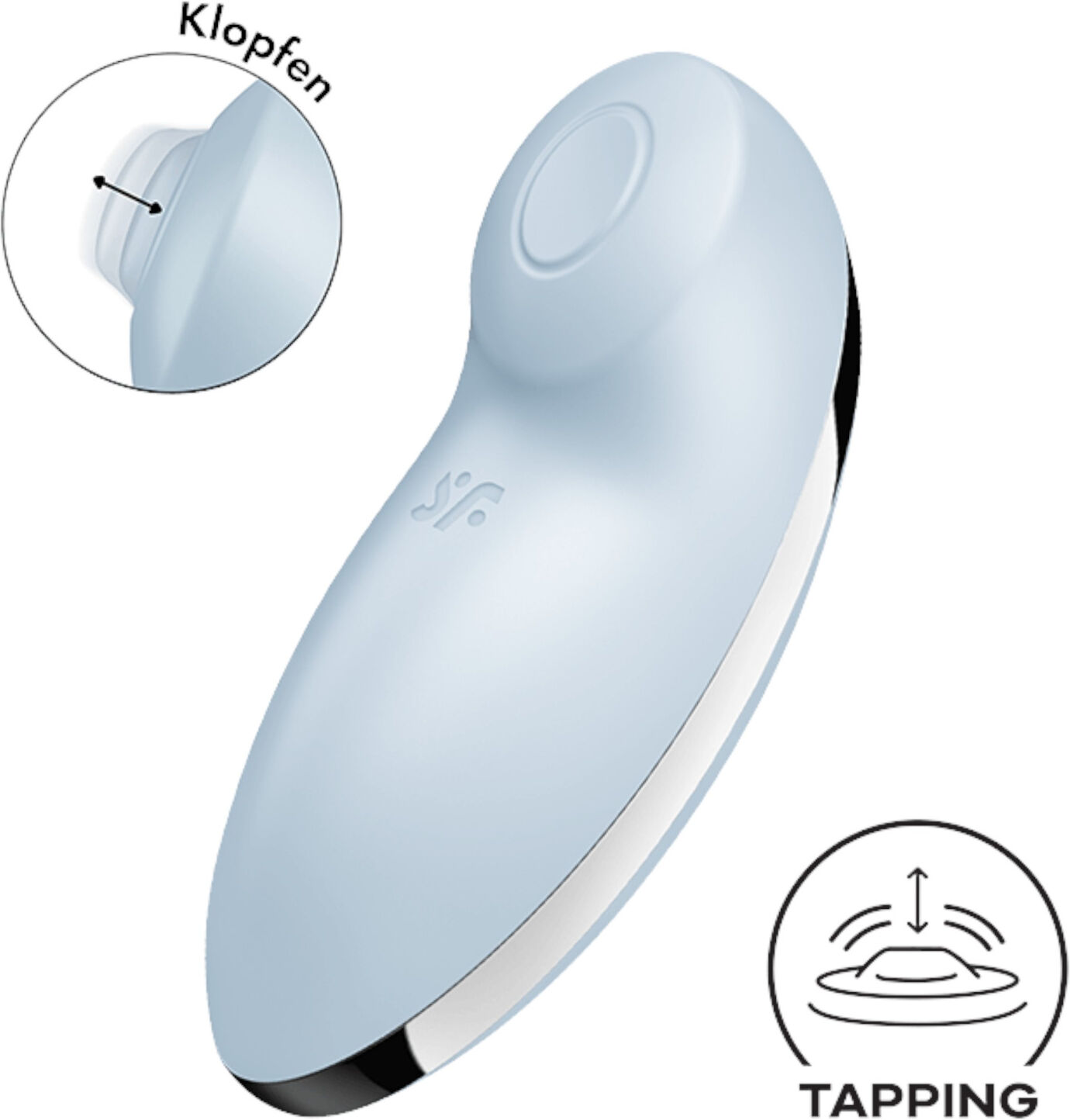 Satisfyer Tap & Climax 2 - Dual Clitoral Stimulator & Vibrator (Blue)