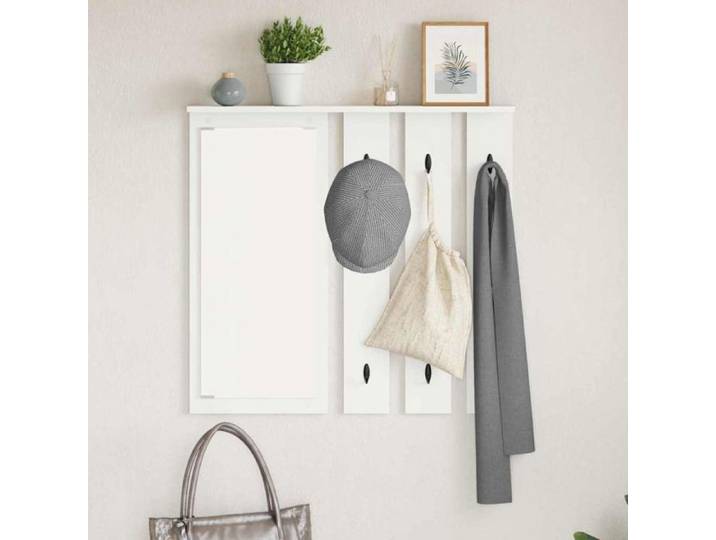 Vestiaire - meuble d entree Vidaxl Porte-manteau mural Blanc 84 x 10 x 80 cm Bois d'ingénierie