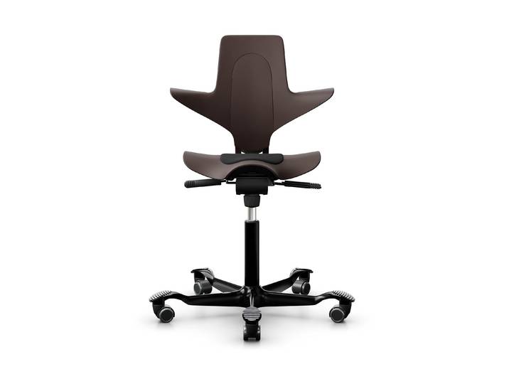 Schreibtischstuhl Capisco Puls 8010 , braun, Aluminium, Kunststoff, Polyester, Stühle, Schreibtischstuhl