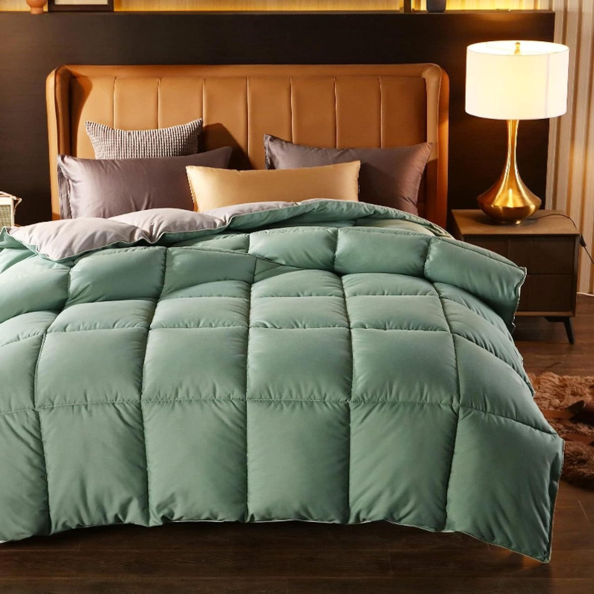 Kingsize Dekbed Winter Quilt Wit met Box Stitched Ontwerp
