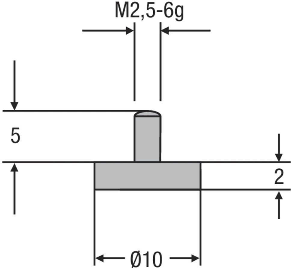 Helios-Preisser Messeinsatz M2,5mm 10,0 mm (0710162)