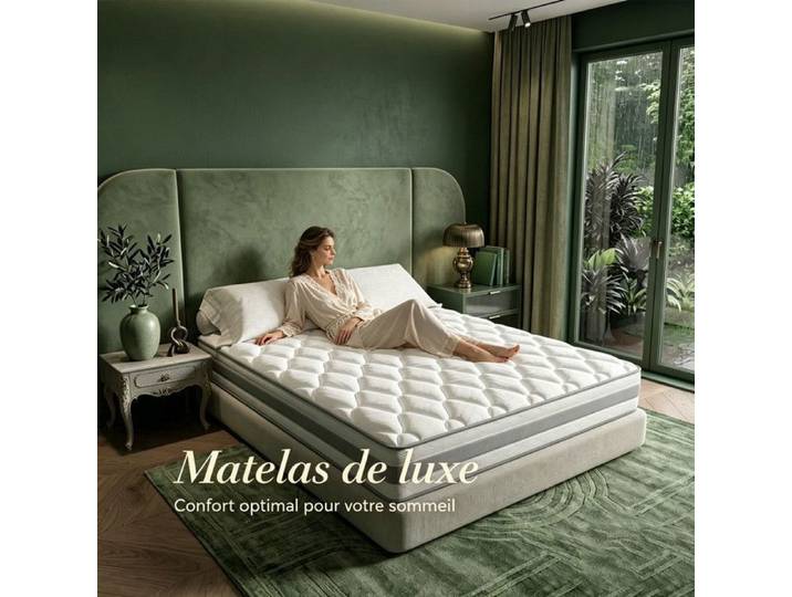 HOMAVO Matelas Hybride 80x200x25 cm Ressorts ensachés H3 H4 Réversible 7 Zones Soutien Confort Santé du Dos Certifié OEKO