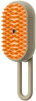 Uplifted Trends Steamy Dog & Cat Grooming Brush Electric Hair Remover With Massage Spray For Pets kahki