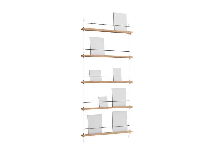 MOEBE Porte-revues Magazine Shelving Chêne-white, 85x180x7 cm, MS.180.1