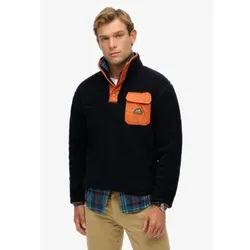Superdry für Herren. M2014283A Fuji Fleece halber Reißverschluss (M), Lässig, Baumwolle, Marine