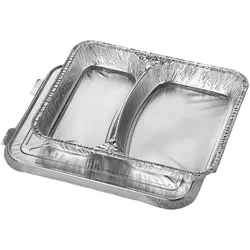 PAPSTAR Menüschalen mit Deckel 830,0 ml silber