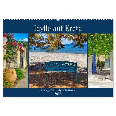 Idylle auf Kreta (Wandkalender 2026 DIN A2 quer), CALVENDO Monatskalender